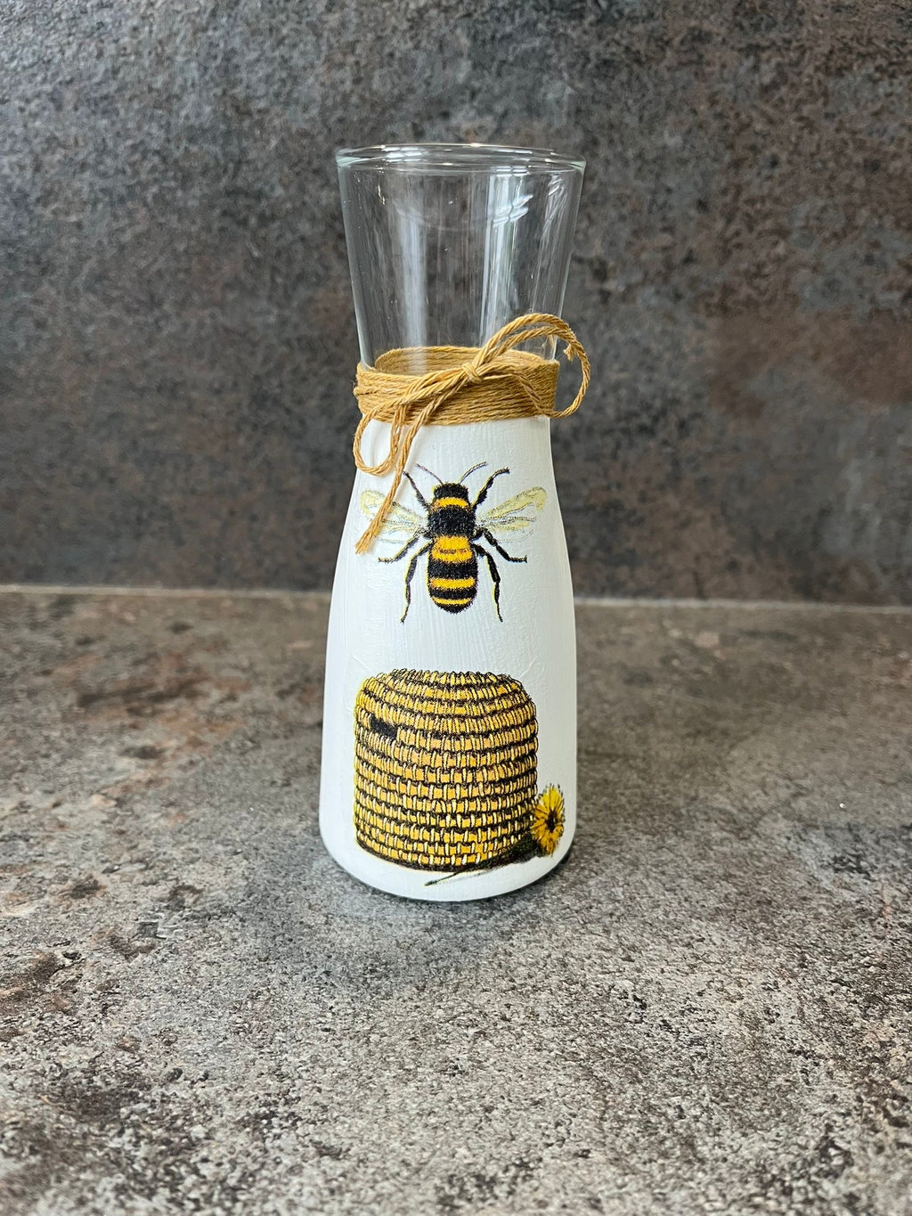 Bee Decoupage Vase