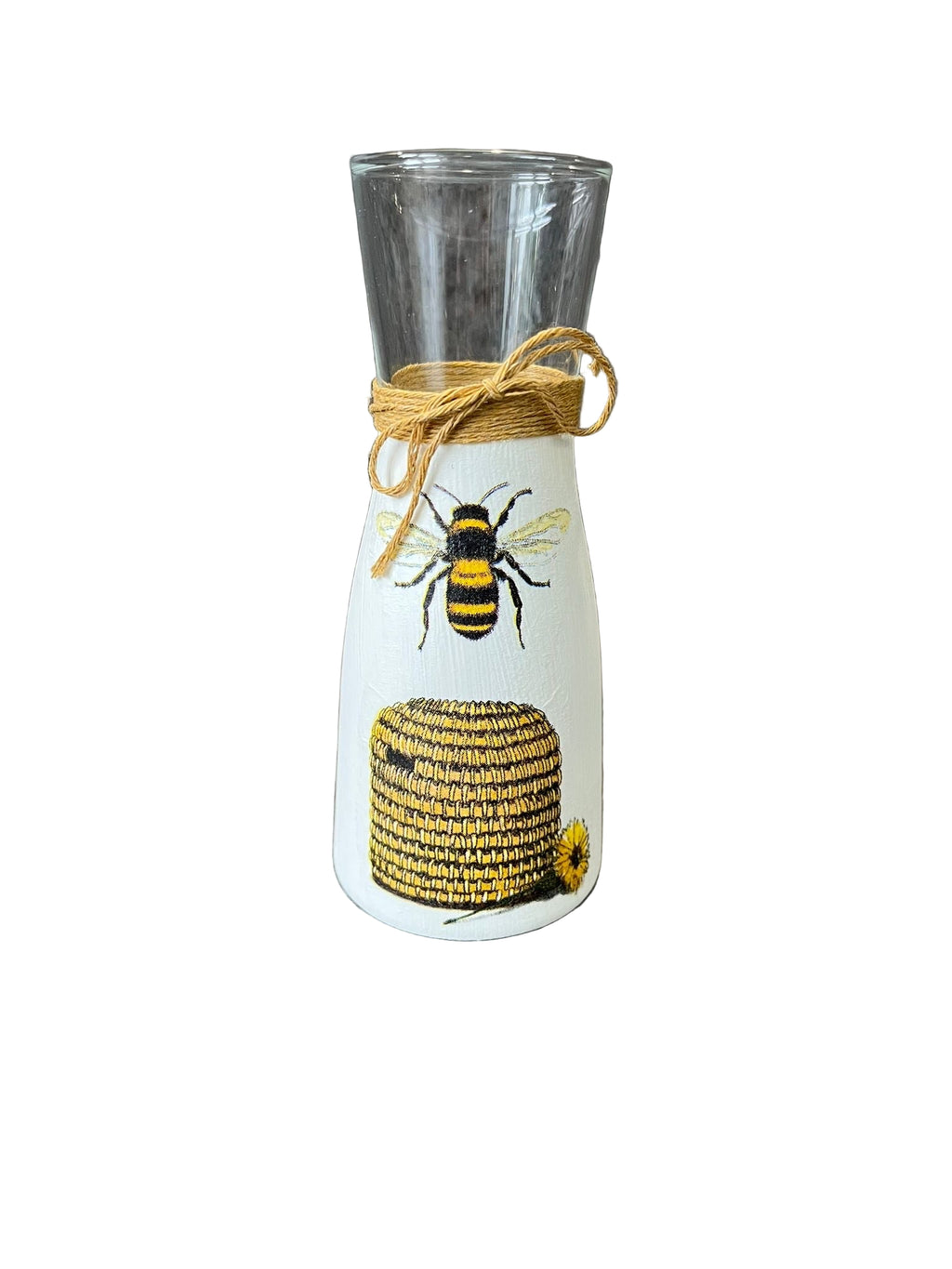 Bee Decoupage Vase