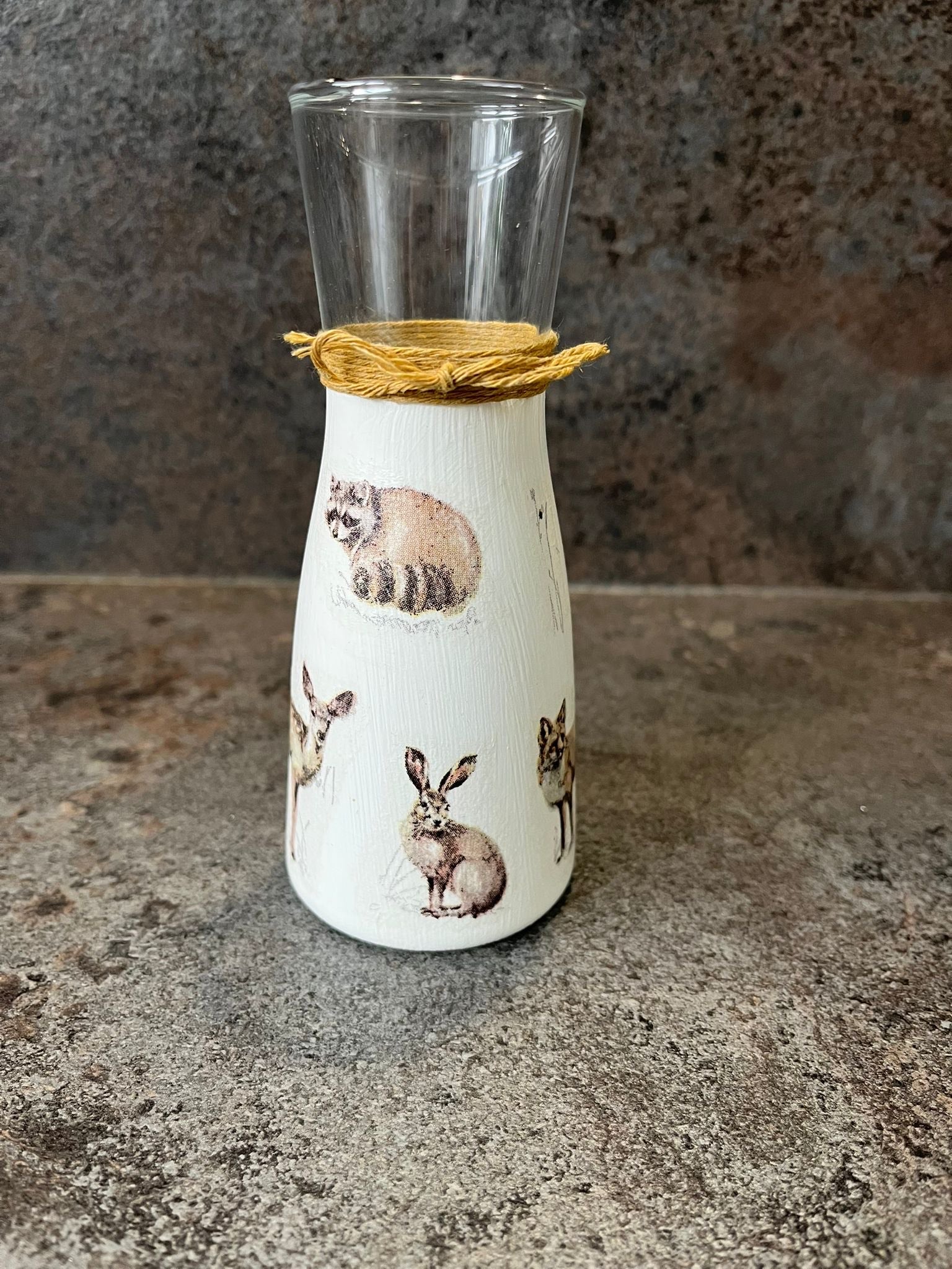 Wild Front Decoupage Vase