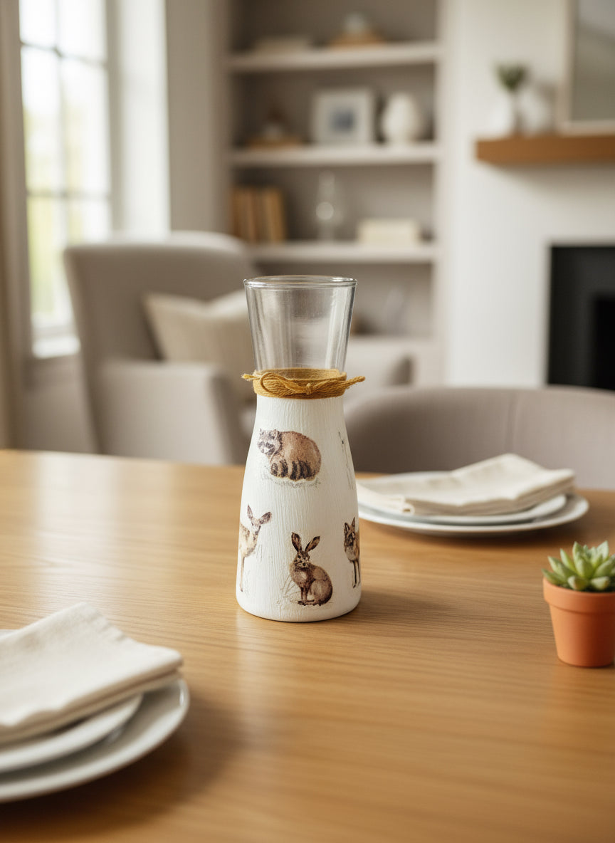 Wild Front Decoupage Vase