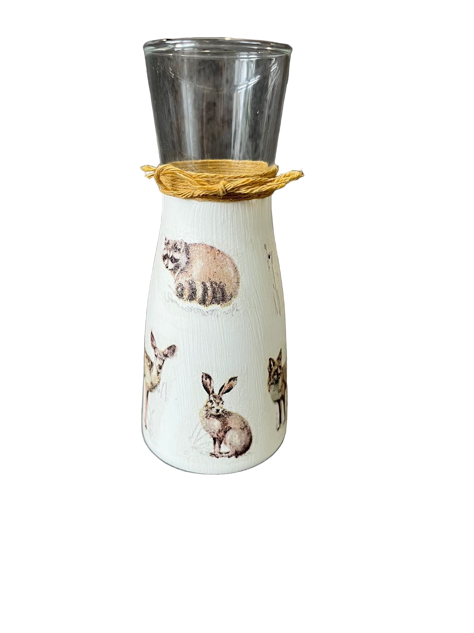 Wild Front Decoupage Vase
