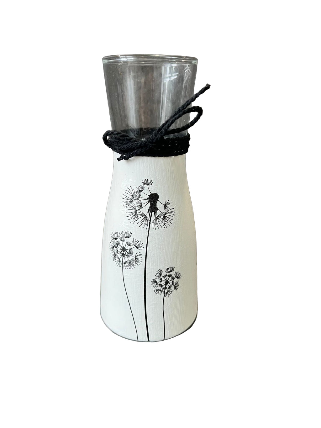 Dandelion Decoupage Vase