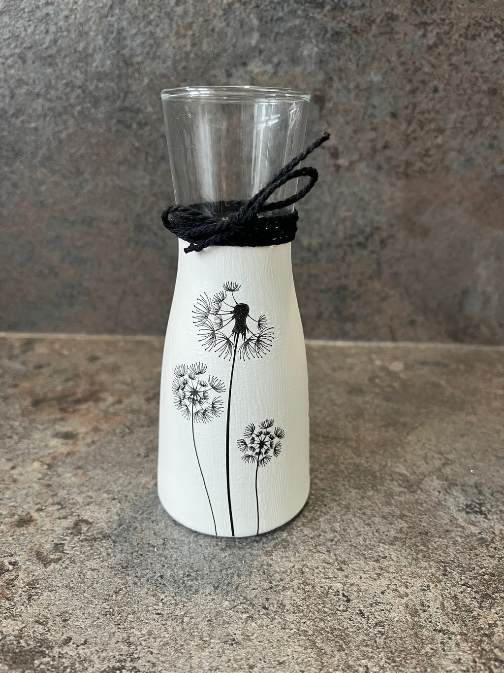 Dandelion Decoupage Vase